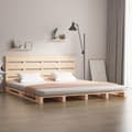 Miniatyrbilde 3 av 11: vidaXL Sengeramme uten madrass 120x200 cm heltre furu