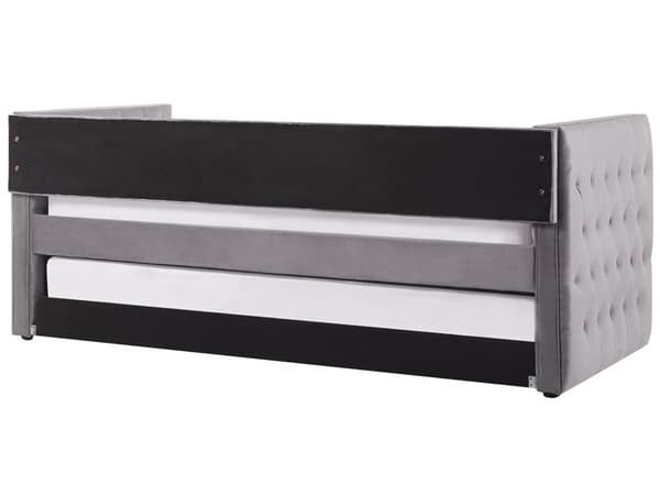 Seng Dagseng Grå Fløyel 90 x 200 cm med lamellramme Moderne Glamour stil