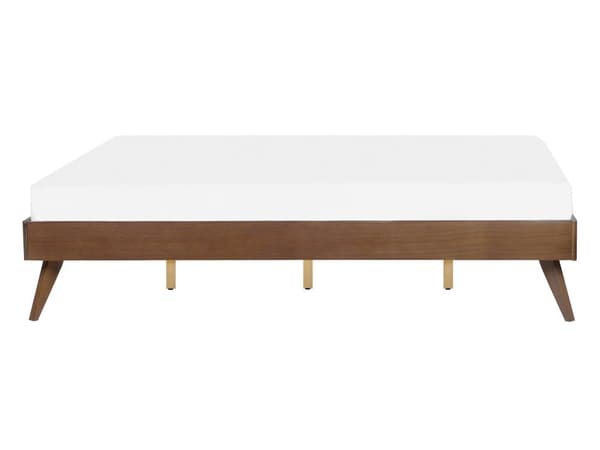 Dobbeltseng Sengeramme 140 x 200 cm Mørk med lamellramme Sengegavl Klassisk