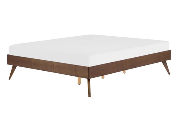 Dobbeltseng Sengeramme 140 x 200 cm Mørk med lamellramme Sengegavl Klassisk