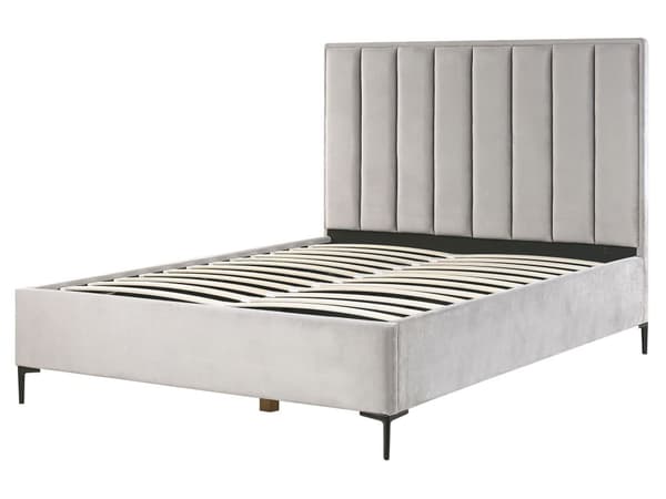 Seng med oppbevaring 160 x 200 cm grå SEZANNE