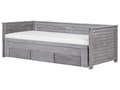 Miniatyrbilde 5 av 11: Sengeramme Tre Grå 90 x 200 cm Uttrekkbar 3 Skuffer med Lamellramme MDF-plate Elegant Skandinavisk Stil