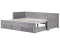 Miniatyrbilde 9 av 11: Sengeramme Tre Grå 90 x 200 cm Uttrekkbar 3 Skuffer med Lamellramme MDF-plate Elegant Skandinavisk Stil