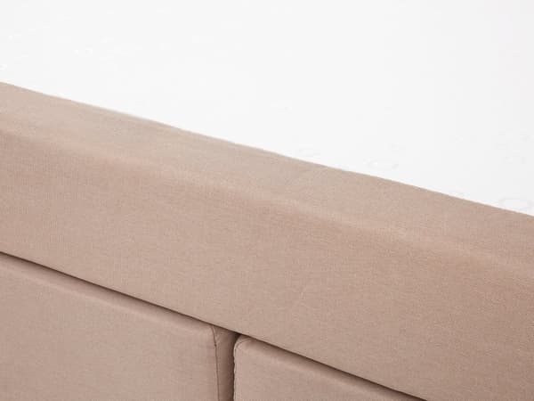 Sengetrekk Beige 180 x 200 cm med Fjærmadrasser Firkantet Høy Elegant Klassisk