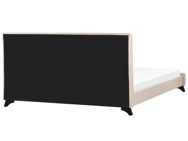 Dobbeltseng Ramme Beige 180 x 200 cm Sengegavl Polstret Elegant Klassisk