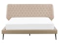 Miniatyrbilde 4 av 10: Seng Beige Kunstskinn 160 x 200 cm Dekorativ Sengegavl Moderne Soverom