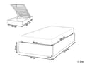 Miniatyrbilde 3 av 10: Seng Beige Polstret 90 x 200 cm Med oppbevaring Uten sengegavl Lamellbunn Soverom Innredning Moderne design
