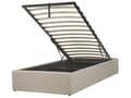 Miniatyrbilde 1 av 10: Seng Beige Polstret 90 x 200 cm Med oppbevaring Uten sengegavl Lamellbunn Soverom Innredning Moderne design