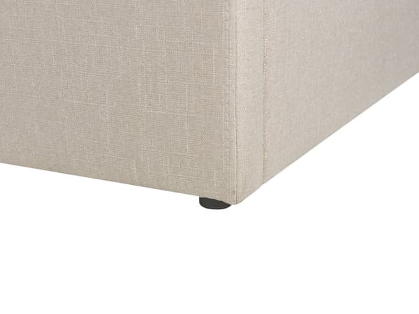 Seng Beige Polstret 180 x 200 cm Med oppbevaring Uten sengegavl Lamellbunn Soverom Innredning Moderne design