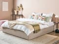 Miniatyrbilde 2 av 10: Seng Beige Polstret 180 x 200 cm Med oppbevaring Uten sengegavl Lamellbunn Soverom Innredning Moderne design