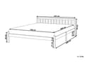 Miniatyrbilde 3 av 11: Dobbeltseng Hvit Furu 140 x 200 cm Lamellramme Elegant Tradisjonell Stil