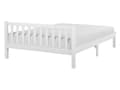 Miniatyrbilde 5 av 11: Dobbeltseng Hvit Furu 140 x 200 cm Lamellramme Elegant Tradisjonell Stil
