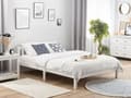 Miniatyrbilde 2 av 11: Dobbeltseng Hvit Furu 140 x 200 cm Lamellramme Elegant Tradisjonell Stil