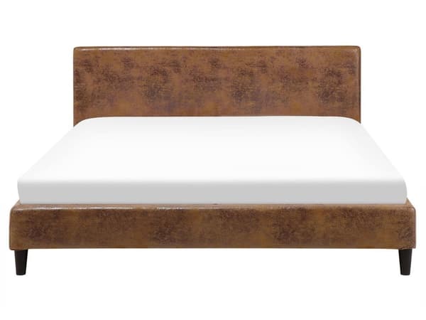 Dobbeltseng Brun 160 x 200 cm Lamellramme Moderne