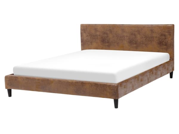 Dobbeltseng Brun 160 x 200 cm Lamellramme Moderne