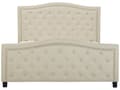 Miniatyrbilde 4 av 11: Lamellseng Ramme Beige Polyester Polstret Tuftet Nakkestøtte 180 x 200 cm Glamour Design