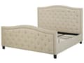 Miniatyrbilde 6 av 11: Lamellseng Ramme Beige Polyester Polstret Tuftet Nakkestøtte 180 x 200 cm Glamour Design