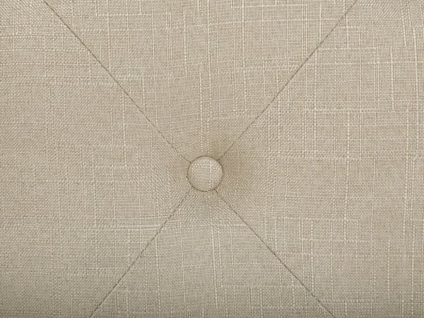 Lamellseng Ramme Beige Polyester Polstret Tuftet Nakkestøtte 180 x 200 cm Glamour Design