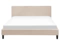 Miniatyrbilde 6 av 11: Dobbeltseng Beige Stoff 160 x 200 cm Lamellramme Moderne Minimalistisk Klassisk