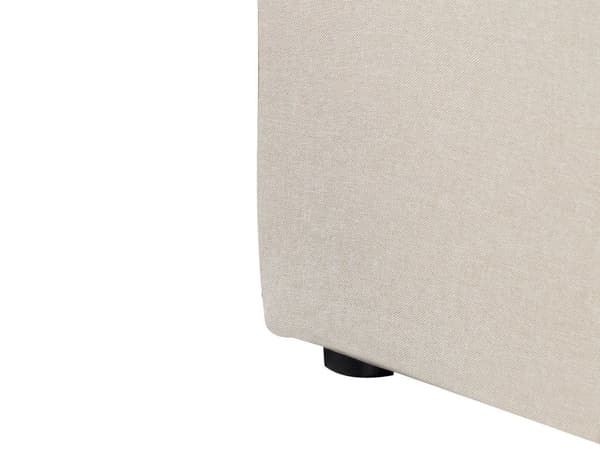 Spaltede Sengeramme Beige Polyester Stoff Polstret Treben Ottoman Oppbevaring 160 x 200 cm Moderne Design