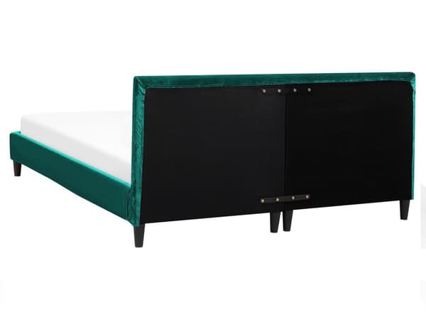 Dobbeltseng Grå Fløyel 160 x 200 cm Lamellramme Moderne Minimalistisk
