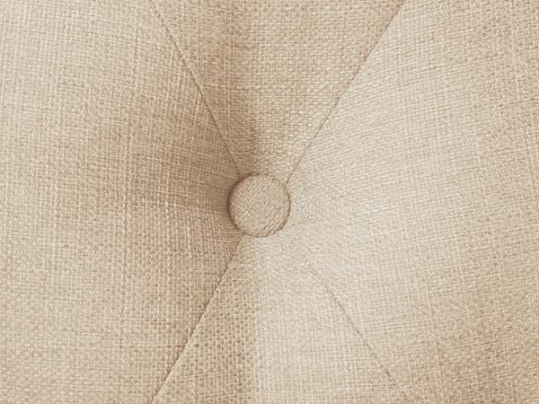 Lamellseng Ramme Beige Polyester Stoff Polstret Nakkestøtte 180 x 200 cm Moderne Design