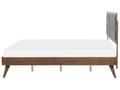Miniatyrbilde 5 av 11: Seng Mørk 180 x 200 cm MDF Ramme med polstret nakkestøtte Lamellbunn