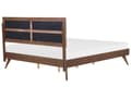 Miniatyrbilde 6 av 11: Seng Mørk 180 x 200 cm MDF Ramme med polstret nakkestøtte Lamellbunn