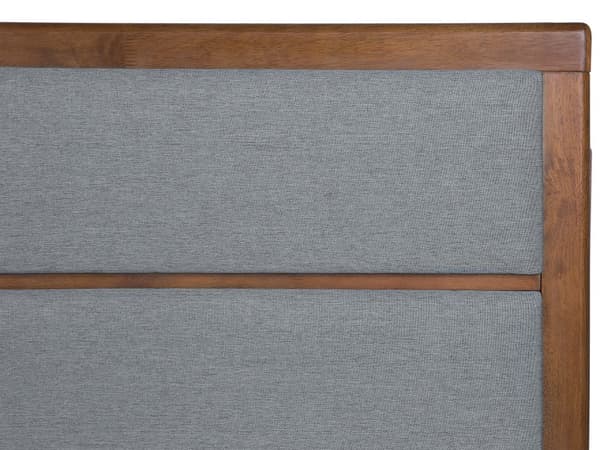 Seng Mørk 180 x 200 cm MDF Ramme med polstret nakkestøtte Lamellbunn