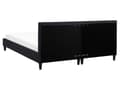 Miniatyrbilde 6 av 11: Dobbeltseng Svart Stoff LED 160 x 200 cm Lamellramme Moderne Minimalistisk Klassisk