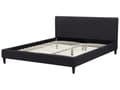 Miniatyrbilde 7 av 11: Dobbeltseng Svart Stoff LED 160 x 200 cm Lamellramme Moderne Minimalistisk Klassisk