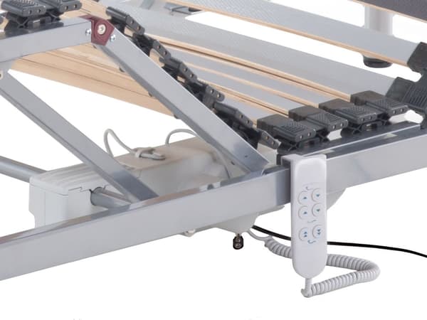 Sett med 2 Sengebunner 180 x 200 cm Elektrisk Justerbar Lameller Metallramme