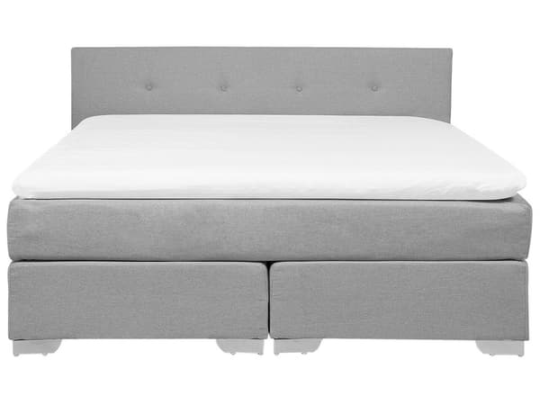 Komfortabel Grå Elegant Dobbeltseng med Fjær 180 x 200 cm Minimalistisk Fløyel Skandinavisk Soverom