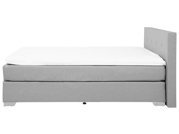 Komfortabel Grå Elegant Dobbeltseng med Fjær 180 x 200 cm Minimalistisk Fløyel Skandinavisk Soverom