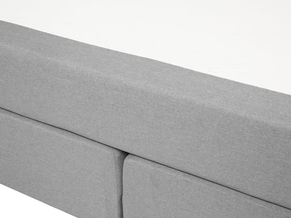 Komfortabel Grå Elegant Dobbeltseng med Fjær 180 x 200 cm Minimalistisk Fløyel Skandinavisk Soverom