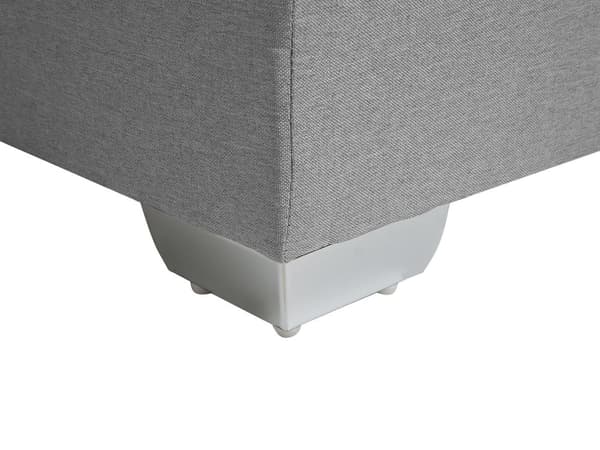Komfortabel Grå Elegant Dobbeltseng med Fjær 180 x 200 cm Minimalistisk Fløyel Skandinavisk Soverom