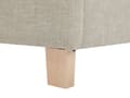 Miniatyrbilde 10 av 11: Beige, polstret dobbeltseng 140 x 200 cm med ramme og sengegavl i skandinavisk stil
