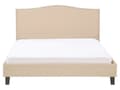 Miniatyrbilde 4 av 10: Dobbeltseng Beige Polyester 160 x 200 cm Polstret sengeramme med Camel Back-sengegavl i Glamour Nailhead Knappemønster Soverom Inspirasjon