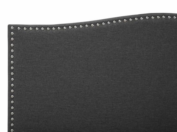 Dobbeltseng Grå Polyester 180 x 200 cm Polstret sengeramme med oppbevaring med skuffer på hjul Sengegavl Glamourknappmønster Soveromsinnredning