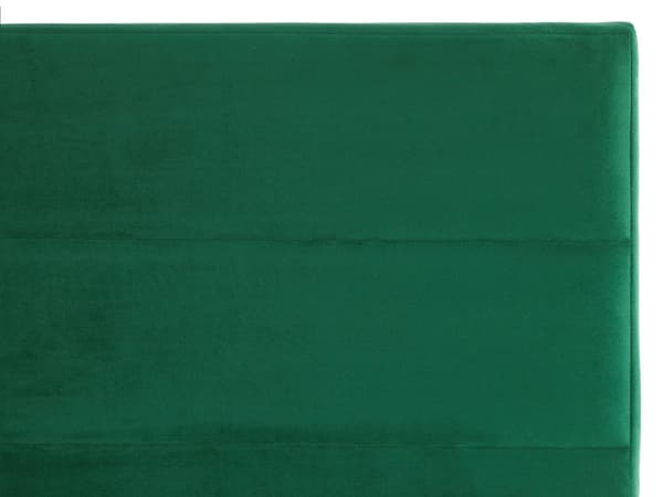 Polstret sengeramme Grønn Fløyel 160 x 200 cm Sengegavl Sølvben Glamorøs