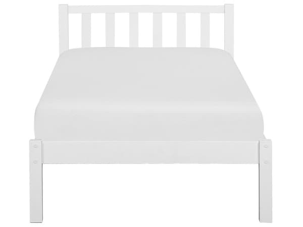 Enkeltseng Hvit Furu 90 x 200 cm Lamellramme Elegant Tradisjonell Stil