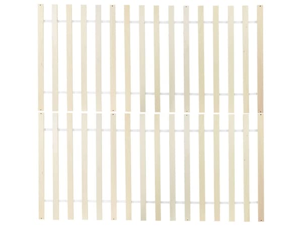 Seng med ramme Hvit høy sengegavl i tre 180 x 200 cm Minimalistisk skandinavisk design