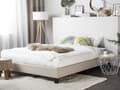 Miniatyrbilde 4 av 10: Seng Beige polyesterstoff 160 x 200 cm Dobbeltseng Polstret tilbehør Moderne soverom Sengestativ