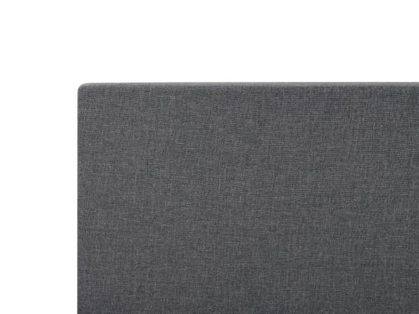 Seng Grå Polyester Stoff 180 x 200 cm Sengegavl Lamelbunn Soverom Minimalistisk Moderne