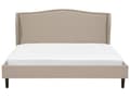 Miniatyrbilde 4 av 10: Polstret Seng Beige 180 x 200 cm Lamellramme Buede Klaffer Metalldekorasjon Klassisk Tradisjonell