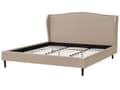 Miniatyrbilde 5 av 10: Polstret Seng Beige 180 x 200 cm Lamellramme Buede Klaffer Metalldekorasjon Klassisk Tradisjonell