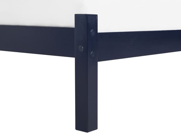 Dobbeltseng Blå Furu 160 x 200 cm Lamellramme Elegant Tradisjonell Stil