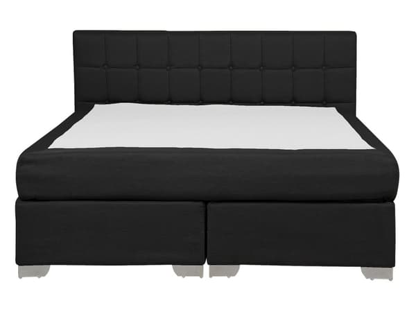 Sengetrekk Svart 140 x 200 cm med Fjærmadrasser Firkantet Høy Elegant Klassisk