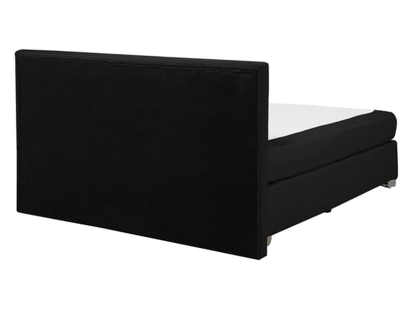 Sengetrekk Svart 140 x 200 cm med Fjærmadrasser Firkantet Høy Elegant Klassisk