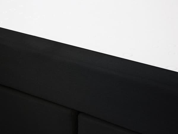 Sengetrekk Svart 140 x 200 cm med Fjærmadrasser Firkantet Høy Elegant Klassisk
